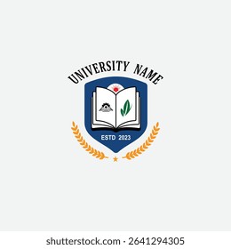 3086 educational logo school college university learning institute book academy organization