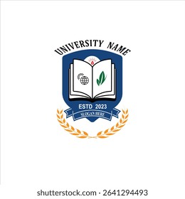 3089 educational logo school college university learning institute book academy organization