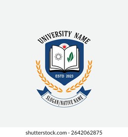 3093 educational logo school college university learning institute book academy organization