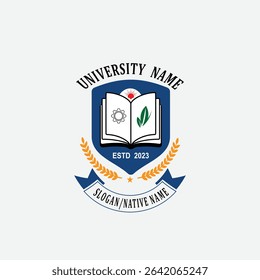3098 educational logo school college university learning institute book academy organization