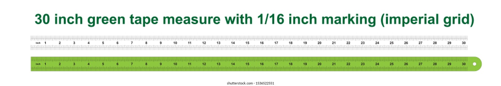 30-inch Imperial Marking Grid And Ruler With This Grid. 2:1 Scale