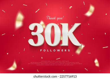 30K elegant and luxurious design, vector background thank you for the followers.