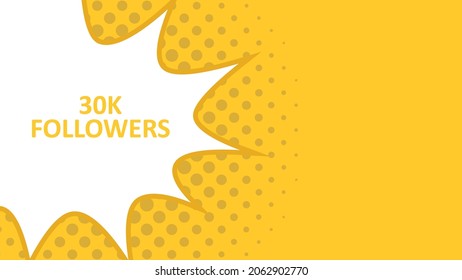 30k followers speech bubble banner. Can be used for business, marketing and advertising, Isolated on white background.