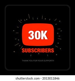 30.000 suscriptores. Publicación de celebración de 30.000 suscriptores.