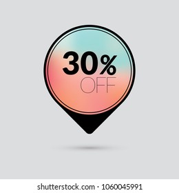 30%off pink sticker