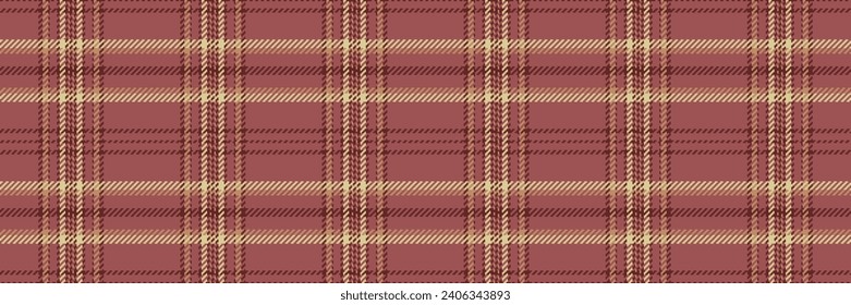 30s background vector seamless, marketing texture pattern textile. Handmade tartan plaid fabric check in red and yellow color.