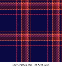 30er Jahre Textur Hintergrund Tartan, Punk nahtlos Check plaid. Konzeptuelles Vektortextilmuster in roten und dunklen Farben.