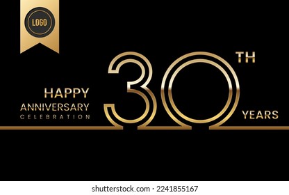 30th anniversary celebration template design. Logo Vector Template Illustration