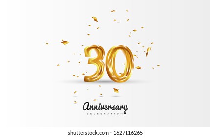 30th Anniversary Celebration Vector Background By Stock Vector (royalty 