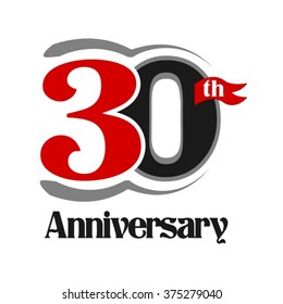 30th Anniversary Celebration Vector Logo Design