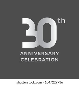 30th Anniversary Celebration Vector Template Design Illustration