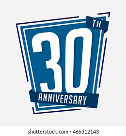 30th anniversary design template. Vector and illustration.
