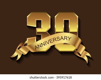30th anniversary design.30 years anniversary.Vector illustration.