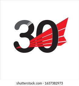 30Th anniversary Designt logo template