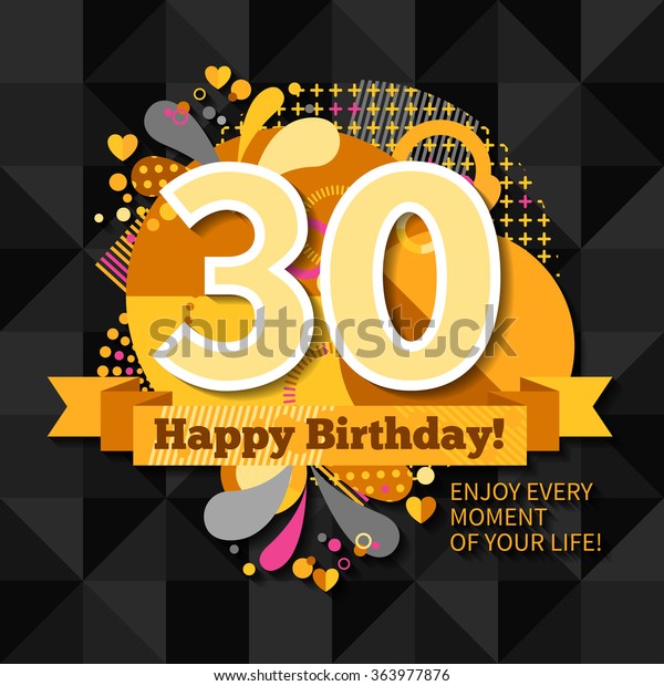 Tarjeta felicitacion feliz cumpleaños 30