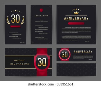 30th Anniversary Invitation Cards Template. 