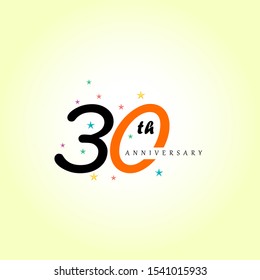 30th anniversary logo design template