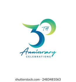 30-jähriges Jubiläum Logo Design Vorlage