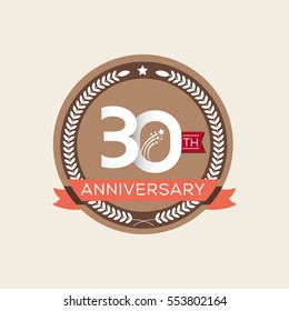 30th anniversary logo design template.