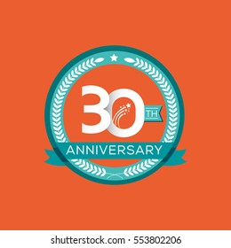 30th anniversary logo design template.