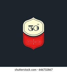 30th Anniversary logo design template