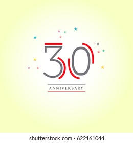 30th Anniversary logo design vector template