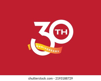 
30th anniversary logo, modern label design 