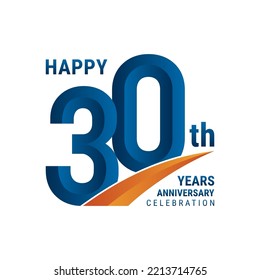 30th Anniversary Logo, Perfect logo design for anniversary celebration, vector illustration