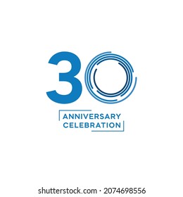 30th anniversary logo template. vector illustration