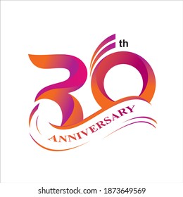 30th anniversary logo vector design