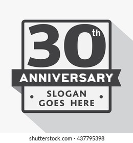 30th anniversary logo. Vector and illustration.