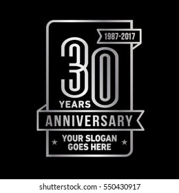 30th anniversary logo. Vector and illustration.