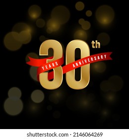 30th Anniversary logotype. Anniversary celebration template design for booklet, leaflet, magazine, brochure poster, banner, web, invitation or greeting card. Vector illustrations.