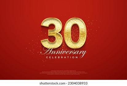 30th anniversary number, for a birthday celebration. premium vector backgrounds. Premium vector background for greeting and celebration.