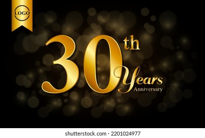 30th anniversary template design. for booklet, leaflet, magazine, brochure poster, banner, web, invitation or greeting card. Vector illustrations.