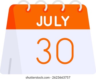 30 de julio Línea Vector Icon Design
