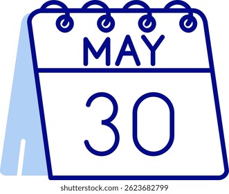 30. Mai Linie Vektor Icon Design