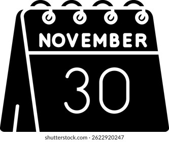 30 de novembro Linha vetor Ícone Design