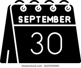 30 de Septiembre Línea Vector Icon Design