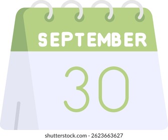 30th of September Line vector Icon Design