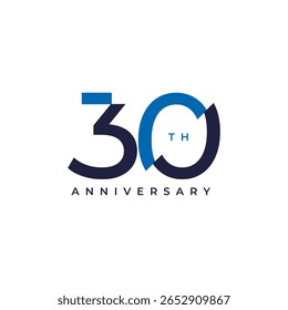 30. Jahr Feier Geburtstag Vektor Logo Design