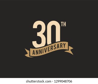 30th Years Anniversary Celebration Icon Vector Logo Design Template