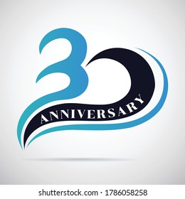 30th Years Anniversary Celebration Template Design. 