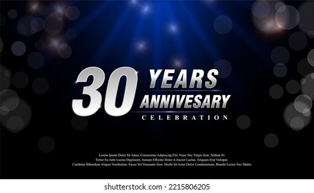 30Years Anniversary Celebration Vector Template Design Illustration