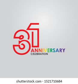 31 anniversary vector concept template design