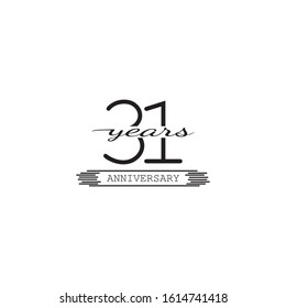 31 anniversary vector concept template design