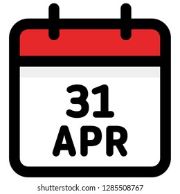31. April - Calendar Icon - Vector Illustration - Vector