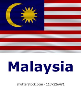 31 August, Malaysia Independence Day background in national flag color theme. Gabon National Day. Celebration banner with waving flag. Vector illustration