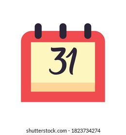 31 Calendar Free Form Style Icon Stock Vector (Royalty Free) 1823734274 ...