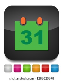 31 day Calendar icon. vector month calender symbol - event reminder